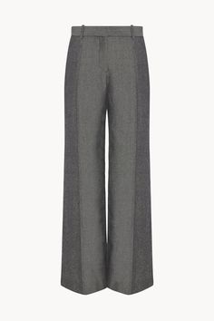 Classic tailored pant in crisp wool silk twill with pressed front and back creases, side slash pockets, and back besom pocket. 83% Wool, 17% Silk Made in Italy Style: 8016W3080NVW Grey Wool Pants, Towel Scarf, Italy Style, Mens Fall, Wool Pants, Silk Twill, Womens Fall, Luxury Outfits, Winter Women