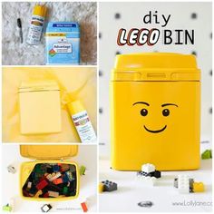 a collage of photos with legos and other things to make it look like they are