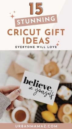 someone holding up a card that says, 15 stunning circuit gift ideas everyone will love