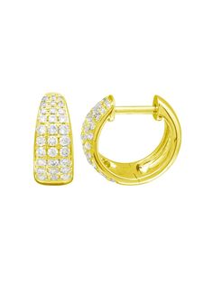 Add a touch of urban elegance with our Brooklyn Diamond Huggie Earrings. These 14k gold huggies feature a unique tapered teardrop shape, beautifully set with sparkling diamonds that catch the light with every move. Perfect for everyday wear or special occasions, these earrings offer a chic and modern twist on a classic style. Teardrop Diamond Huggie Earrings With Diamond Accents, Diamond Teardrop Huggie Earrings With Diamond Accents, Teardrop Diamond Huggie Earrings With Accents, Formal Huggie Earrings With Sparkling Stones, Formal Sparkling Stone Huggie Earrings, Diamond Teardrop Huggie Earrings With Accents, Yellow Gold Teardrop Hoop Earrings With Diamond Accents, Timeless 14k Gold Diamond Huggie Earrings, Fine Jewelry Diamond-cut Huggie Earrings For Wedding