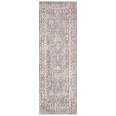 a large rug with an ornate design on the bottom and sides, in grey tones