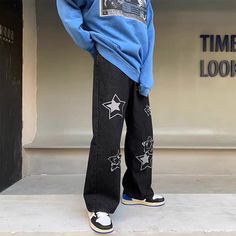 Threebooy Men Jeans Stars 2024 New Spring Vintage Y2K Simple Casual Loose Fashion Straight Wide Leg Oversize Pants Male Hip Hop Trousers Measurement In CM size(cm) S M L XL 2XL 3XL waist 70 74 78 82 86 90 hip 98 102 106 110 114 118 pant length 98 99 100 101 102 103 Note: 1 inch=2.54 cm Size mearsured by ourselves ,so sometimes it has 1-3cm mistakes. Please check the size carefully before you buy ;if you are not sure about size,please contact us first .Thanks! Oversize Pants, Hip Hop Trousers, Oversized Pants, Pants Male, Loose Fashion, Pant Length, Vintage Y2k, Mens Jeans, 1 Inch