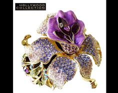 Flower Shaped Rhinestone Wedding Jewelry, Wedding Jewelry With Rhinestones In Flower Shape, Wedding Flower-shaped Rhinestone Jewelry, Purple Wedding Bracelet Jewelry, Purple Flower-shaped Jewelry For Weddings, Purple Bangle Jewelry For Wedding, Luxury Purple Bracelets For Wedding, Flower Shaped Jeweled Wedding Jewelry, Flower-shaped Jeweled Wedding Jewelry