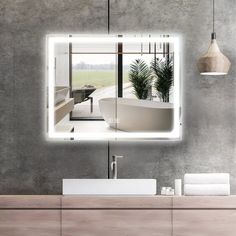 Homlux Rectangular Frosted Edge Bathroom Mirror- 40" X 28" : Target Led Medicine Cabinet, Relaxing Bathroom, Led Bathroom Mirror, Bathroom Mirror Lights, Apply Makeup, Led Bathroom, Bathroom Mirrors, Led Mirror Bathroom, Mirror Cabinets