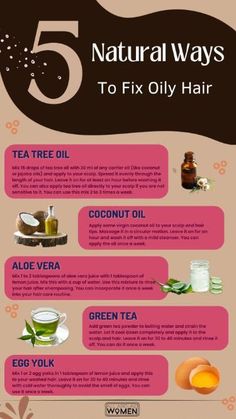 Natural Remedies For Oily Hair, Haircare For Oily Hair, Tips For Oily Hair, Greasy Hair Remedies, Oily Hair Remedies, Tea Tree Oil Hair, Indian Hair Care