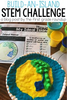 I love when creativity and science meet and become friends! And that's why I love this landforms STEM project so much! Read about how we created and built our ideal island! Second Grade Stem Projects, Pirate Stem Activities, Stem Building Activities, Pirate Stem, Landform Projects, Thematic Teaching, Elementary Stem, Stem Building, Easy Stem