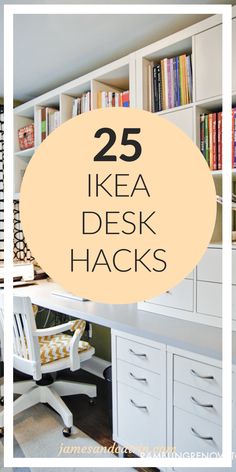 Setting up your home work space is a very personal thing and an Ikea desk hack can help you create the perfect home office cheaply. There are so many great ideas that customize Ikea products through hacks to achieve the right desk layout for you. Get some great inspiration from this huge list of the best Ikea desk hacks we've seen. #ikeadeskhacks #ikeahacks #ideas #inspiration #ikeahomeoffice #homeoffice Home Work Space, Ikea Home Office, Ikea Desk Hack, Desk Hacks, Ikea Products, Home Office Layout, Desk Layout, Ikea Desk