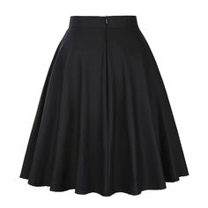 FREE SHIPPING ON ORDERS OVER $100USDDue to high demand please allow 3-4 weeks for shipping! This gorgeous cotton A-Line skirt is a must have option for your next event outfit. Add a petticoat and belt for that full 50's vintage look or keep it streamline, whichever suits your style. Either way, this skirt will have everyone admiring your funky threads. Features Designed to sit high on the true waist for a classic retro silhouette. 96% Cotton 4% Spandex which washes and wears beautifully Hidden m Plus Size Rockabilly, Harajuku Skirt, Rockabilly Skirt, Black Flare Skirt, Midi Skirts Style, School Clothing, Black Plus Size, Women Skirt, Vintage Skirts