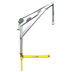 a crane is shown with the handle extended to it's left side and on its right