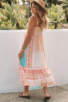 Step out in style and comfort with our Multicolor Boho Patchwork Print Square Neck Sundress! This dress is perfect for festivals and outdoor events, featuring a flowy maxi length that adds a touch of elegance to your look. The high waist design accentuates your curves, making it suitable for most women. Made with lightweight and breathable materials, this dress will keep you looking and feeling fabulous all day long. Embrace your bohemian flair with this eye-catching and unique sundress! Bohemian Floor-length Sundress For Vacation, Unique Sundress, Bohemian V-neck Sundress For Poolside, Bohemian V-neck Lined Sundress, Boho Print V-neck Sundress For Festival, Bohemian Sundress With V-neck In Rayon, Boho Patchwork, Leopard Print Maxi Dress, Maxi Sundress