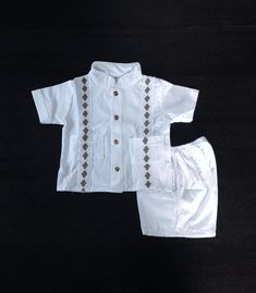 Beautiful White Handmade Mexican Outfit Different sizes Size 6 months to 3 years True to size White Bandhgala With Gota Work For Diwali, White Sherwani With Gota Work For Navratri, Baby Boy Kurta Design Cotton, White Kurta For Boys, Baby Boy Indian Ethnic Wear, Fiesta Theme Party, Baby Boy Clothing Sets, Mexican Outfit, Fiesta Theme