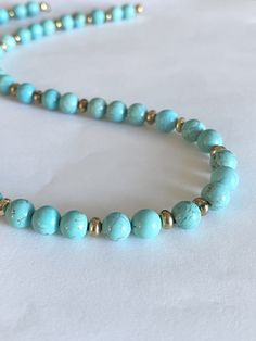 Beaded gemstone necklace. Turquoise beads necklace Adjustable Beaded Turquoise Necklace For Meditation, Adjustable Turquoise Necklace With Natural Stones For Meditation, Single Strand Amazonite Spiritual Beaded Necklace, Spiritual Turquoise Necklace With Polished Round Beads, Spiritual Round Turquoise Necklace With Polished Beads, Spiritual Turquoise Necklace With Polished Beads, Adjustable Polished Turquoise Bead Necklace, Turquoise Single Strand Amazonite Necklace, Turquoise Single Strand Necklace In Amazonite