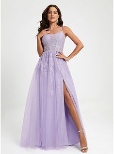 JJ's House Sequins Tulle Lace Scoop Fall Spring Summer Winter Ball-Gown/Princess General Plus Leg Slit Crossed Straps Sweet & Flow Beautiful Back Lilac Height:5.8ft（176cm） Bust:32in（82cm）Waist:24in（61cm）Hips:35in（89cm） No Sweep Train Purple Model Name:Katy  Height:5. #JJ's House #Sequins #Tulle #Lace #Scoop #Fall #Spring #Summer #Winter #BallGownPrincess #General #Plus #LegSlit #CrossedStraps #Sweet&Flow #BeautifulBack #Lilac #No #SweepTrain #Purple Mauve Prom Dress, Sequin Ball Gown, Prom Dress With Train, Tulle Balls, Dress Train, Princess Prom Dresses, Ball Gowns Princess, Lace Ball Gowns, 120 Lbs