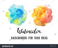 watercolor background with the words watercolor backgrounds for your ideas stock photo and royalty