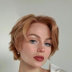 Short Haircuts For Blonde Hair, Short Hair Red Color Ideas Pixies, Bob And Pixie Haircut, Very Short Hair Color, Short Hair Cuts For Women With Bangs Bob, Short Haircuts Feminine, Short Red Hair Styles Hairstyles, Kallmekris Short Hair, Short Blonde Pixie Haircuts