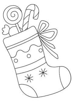 Stocking Coloring Page, Christmas Coloring Sheets, Printable Christmas Coloring Pages, Preschool Christmas, Free Christmas Printables, Xmas Stockings, Christmas Drawing, Christmas Templates, Christmas Coloring Pages