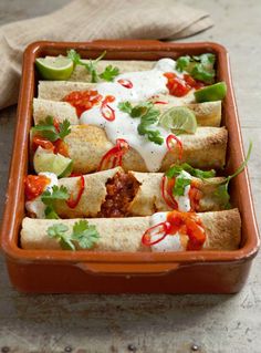 a close up of a tray of food on a table