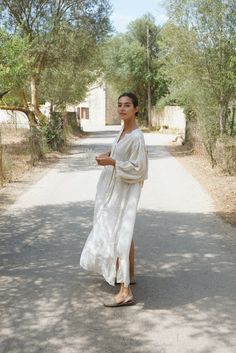 The Bonita Dress // Moon New Years White Outfit, Neutral Long Sleeve Maxi Dress For Summer, Spring Cream Linen Maxi Dress, Chic Neutral Linen Maxi Dress, Oversized Maxi Linen Spring Dress, Oversized Spring Linen Maxi Dress, Chic Cream Linen Dress, Flowy Beige Linen Maxi Dress, Beige Flowy Linen Maxi Dress