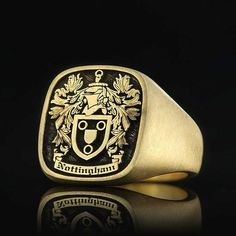 Family Crest Signet Rings , Family Name Sign Engraved Ring , Personalized Jewelry , Custom Signet Ring Men.Beautiful piece of our Family collection.Family Rings that would you pass down as legacy from one generation to the next.This ring will be designed and tailor-made to your liking with your own custom logo.Customization:⋆ Material : Silver ⋆ Color : Silver , Black rhodium, gold or rose gold .⋆ Polished or matte.⋆ Raised or Engraved.⋆ Ring face can be 3 different dimension as your wish.also m Family Seal, Engraved Rings Personalized, Family Crest Ring, Family Crest Rings, Custom Signet Ring, Family Ring, Class Rings, Family Rings, Signet Ring Men