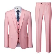 Pink Suit Men, Suit Fashion Men's, Luxury Suit, Mens 3 Piece Suits, Casual Grooms, Plus Size Business, Pink Luxury, 99 Percent, Suit Men