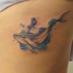 Tatuagem de Baleia, com fundo colorido Pulse Tattoo, Dolphin Tattoos, Dolphins Tattoo, Dragon Tattoo For Women