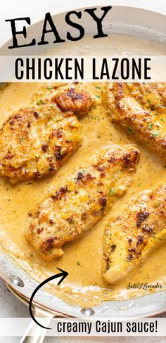 easy chicken lazonee recipe with creamy cajun sauce