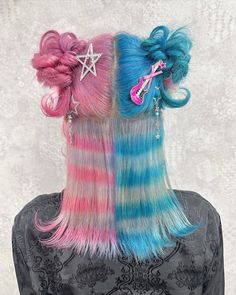 Hairdye Ideas, Kawaii Hairstyle, Harajuku Hair, Exotic Hairstyles, Kawaii Hair, Hair Color Crazy, Dyed Hair Inspiration, Kawaii Hairstyles, Hair Done