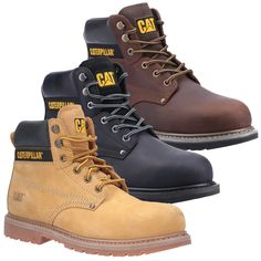 Mens Caterpillar PowerPlant Safety Classic Steel Toe Work Boots Sizes 6 to 13 | eBay Caterpillar Boots Outfit, Redwing Boots, Mens Biker Boots, Safety Shoes Men, Caterpillar Shoes, Caterpillar Boots, Boots 2024, Boots Outfit Men, Winter Boots Outfits