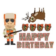 Hunter Camo Happy Birthday Yard Card Great birthday yard decoration for the hunter in your life. Comes with sign stakes for displaying. Made for short term display - but can be used over and over again. 100% waterproof. Made from durable plastic ***Ships inside continental US only, please!*** Giant Yard Cards, perfect for all occasions! We also offer Birth Announcements, Will You Marry Me and Over the Hill sets, to name a few. All yard cards are made from sturdy white corrugated plastic. Ships t Hunters Birthday Wishes, Hunting Pinata, Happy Birthday Hunting, Happy Birthday Hunter, Birthday Yard Decorations, Hunting Birthday Card, Cake Topper Hunter, Yard Cards, Yard Decorations