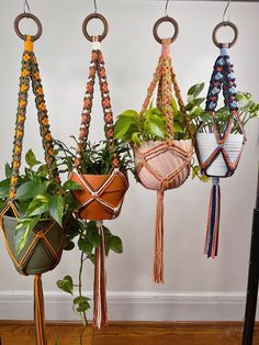 Macrame plant hangers inspired by crochet granny squares, 4 size lengths and over 30 different color combinations to create your ideal plant hanger for any space in your home or office! Crochet Granny Square Plant Hanger, Granny Square Plant Hanger, Crochet Plant Hanger, Crochet Granny Squares, Everything Is Perfect, Crochet Plant, Plant Hangers, Crochet Tapestry, Macrame Ideas