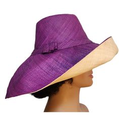 A beautiful shape-able lightweight raffia hat featuring a 7-inch brim that we weave by hand in Madagascar. Its shape-able brim allows the owner to wear the hat in many different styles. This adjustable hat is an eco-friendly product crafted from natural Raffia and other renewable and sustainable raw materials utilizing a variety of energy saving techniques. It contains a comfortable cotton lining with an adjustable drawstring in its interior. All of the colorings on this hat were done using a long-lasting vegetable-based dye. Its dual layer of fine woven Raffia allows the hat to offer UPF 50+/SPF 30+ sun protection which makes it a great hat for when you will be outdoors for an extended period of time. Our big brim Madagascar raffia hats are pack-able & are folded or rolled easily for trav Handwoven Curved Brim Straw Hat For Kentucky Derby, Kentucky Derby Wide Brim Woven Panama Hat, Kentucky Derby Woven Wide Brim Panama Hat, Summer Straw Hat With Curved Brim In Sinamay, Adjustable Sinamay Sun Hat For Summer, Adjustable Brimmed Sun Hat In Sinamay, Palm Leaf Brimmed Panama Hat, Beach Straw Hat With Short Brim In Sinamay, Handwoven Wide Brim Hat For Kentucky Derby