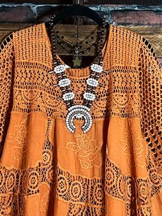 Unique Vintage Inspired Tunic -Long Top Size: ONE SIZE - PLUS SIZE ONE SIZE - REGULAR SIZE100% Cotton Hand washCold washImportedSee through - NOT LINED Colors may vary from different viewing devices Measurement Approx.,; Length: 30" - 32"Bust: ONE SIZE Plus Size - 50/52'' Orange Crochet Bohemian Top, Bohemian Lace Crochet Top For Fall, Bohemian Brown Crochet Top For Fall, Layering Cardigan, Lace Tunic, Scarf Sale, Cotton Crochet, Shoe Size Chart, Chic Boutique