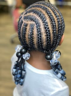 Cute Easy Braided Hairstyles For Little Black Girls Simple, Baby Hairstyles Girl Black Braids, Black Toddler Hairstyles Girl Braids Simple Kids, Cornrow Hairstyles With Bun, Girl Braids Hairstyles Kids Black Little Easy Natural Hair, Kid Styles Braids, Cornrolls Hairstyles Braids For Kids, Little Kid Hairstyles Black Natural Hair, Protective Styles For Black Girls Kids