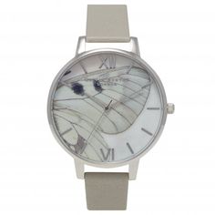 Olivia Burton Woodland Butterfly Wing Grey and Silver OB15WL46 Pastel Winter, Olivia Burton Watch, Butterfly Wing Jewelry, Grey Watch, Trendy Watches, Vintage Jewlery, Gray Jewelry, Butterfly Wing, Olivia Burton