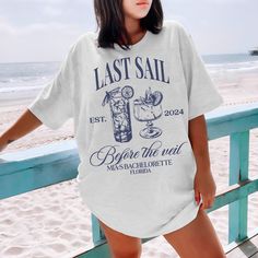 Are you looking for the perfect bachelorette cruise shirts? This nautical bachelorette party tshirts make the perfect gift for that bride. Pick up this personalized luxury bachelorette t-shirts today for yourself or as a gift! 🌻HOW TO ORDER  Step 1: Please, check and review all photos. Step 2: Choose your color and size. Step 3: If desired, add any special requests in the "Add your personalization" box. Step 4: Determine the quantity you wish to purchase. Step 5: Click add to cart. You can go b Notical Theme, Nautical Bachelorette Party Shirts, Cruise Bachelorette, Bachelorette T Shirts, Bachelorette Merch, Last Sail Before The Veil, Nautical Bachelorette Party, Bachelorette Party Tshirts