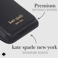 The MagSafe Wallet goes everywhere with you! Snap it onto the back of your MagSafe-compatible phone case to carry all your cards, cash, and IDs in a chic kate spade new york design. Elegant Rectangular Phone Accessories With Card Slots, Classic Rectangular Phone Case With Card Slots, Elegant Black Rectangular Phone Accessories, Magsafe Wallet, New York Design, Technology Accessories, Smartphone Accessories, Designer Wallets, Kate Spade Wallet