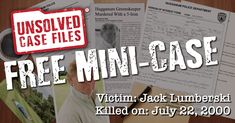 the poster for free mini - case is shown with papers and pen on top of it