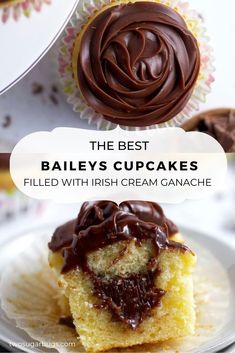 the best bailey's cupcakes filled with irish cream ganache