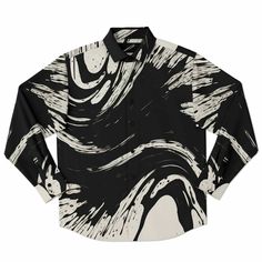 Upgrade your wardrobe with our Suminagashi Art Style Floating Oily Ink Long Sleeve Button Down Shirt. Made from 100% Polyester Poplin fabric, this shirt exudes a polished appearance while providing a snug, regular fit. The classic pointed collar complements its versatile design, while the neatly tailored hem ensures it sits just right, whether tucked in or left out. The button closure provides a timeless touch to this lightweight and breathable shirt. Available in sizes ranging from XS to 4XL, i Suminagashi Art, Happy Black Friday, Mens Printed Shirts, Black Friday Shopping, Poplin Fabric, Formal Event, Art Style, Printed Shirts, Button Downs