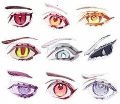 an image of many different colored eyes