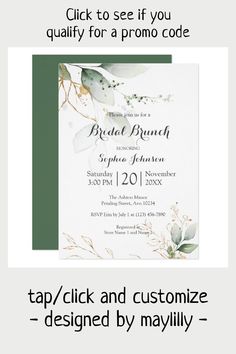 a white and green wedding card with the words, zazzle - the home of contemporary design