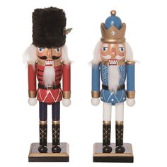 two nutcrackers are standing next to each other