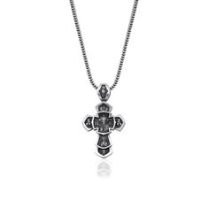 The Jesus Christ Gilding Cross Saint George Victorious and Saints Necklace is a profound emblem of faith and valor, combining the spiritual gravitas of religious icons with the legendary heroism of Saint George. This Religious Necklace, meticulously crafted in silver, features a detailed crucifix design, each arm of the cross showcasing the sacred images of Christ and patron saints. As a Christian Necklace, it serves as a powerful symbol of the wearer's devotion and the protective guidance of Sa Symbolic Engraved Cross Necklaces, Symbolic Engraved Crucifix Necklace, Spiritual Oxidized Cross Pendant Necklace, Spiritual Cross Necklace With Oxidized Finish, Spiritual Oxidized Pendant Cross Necklace, Saint Necklace, George Cross, Images Of Christ, Cross Gift