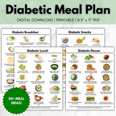 Diabetic Meal Plan: Are you living with diabetes or prediabetes? This digital product provides a diabetic meal plan and food list to help manage your condition through diet. You will receive detailed diabetic meal ideas with 50+ delicious, nutritious recipe ideas. This low carb food guide will help you make the best choices for your diabetic diet. Whether you're newly diagnosed or an experienced diabetes self-manager, this resource will give you the tools you need to create a healthy, balanced diabetic diet plan. Stop stressing about what to eat - let our diabetic meal ideas and food chart guide you to better blood sugar control. Please note that this a digital product, you will NOT receive any physical item with your purchase. We'd truly appreciate your feedback, so please leave us a revi Prediabetic Diet Food Lists, Low Carb Food, Low Carb Food List, Snacks List, Vegetable Quinoa, Food Chart, Healthy Recipes For Diabetics, Food Charts, Chicken Kebabs