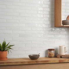 the kitchen counter is clean and ready to be used for cooking or baking, as well as some other items