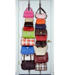 Bag rack Over the Door Purse Organizer (Set of 2) - Bargainwizz Purse Rack, Bag Rack, Purse Storage, Hanging Hats, Handbag Storage, Hat Hanger, Practical Bag, Handbag Organization, Bag Organizer