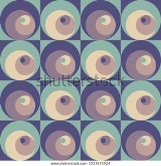 an abstract background with circles in shades of purple and blue, on a light green background