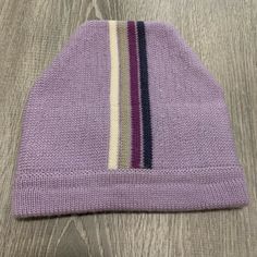 Lands End Girls Knit Hat Sz S Orchid Vertical Stripe 100% Wool  New in package Casual Soft Knit Bonnet, One Size, Casual Purple Crochet Hat, Casual Pink Bonnet, One Size Fits All, One Size Pink Casual Bonnet, Pink One Size Casual Bonnet, Casual Pink Bonnet One Size, Casual Fitted Knitted Bonnet, Casual One-size Pink Bonnet, One Size Soft Knit Bonnet