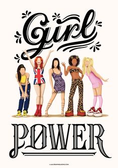 Girl Power Art Print - Draw Me a Song Girl Power Art, Girl Boss Gift, Feminism Art, Baby Spice, Girls Power, A4 Poster, Girls Illustration, Girls Prints