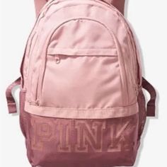 Victoria Secret Pink Collegiate Backpack- New, Never Used, One Zipper Seems Like It Needs Repaired However Everything Else Is Perfect! Last Picture Shows The Zipper That Needs Repaired. I Believe It Can Be Fixed By A Person Who Sews Or Maybe Joanne Fabrics. All It Needs Is To Hook It Back On And Sew The Bottom So That The Zipper Doesn’t Come Unattached. Questions? Leave A Comment Below! Pink College Bag For Back To School, Pink Large Capacity Sporty Backpack, Victoria Secret Pink Bags, Vs Pink, Victoria's Secret Pink, Picture Show, Victoria Secret, Secret Pink, See Photo